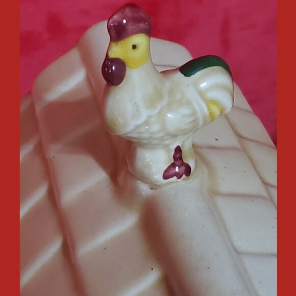 Metlox Cookie Jar MAC'S BARN VINTAGE Poppytrail VERY RARE Hard to Find ROOSTER - Picture 7 of 16